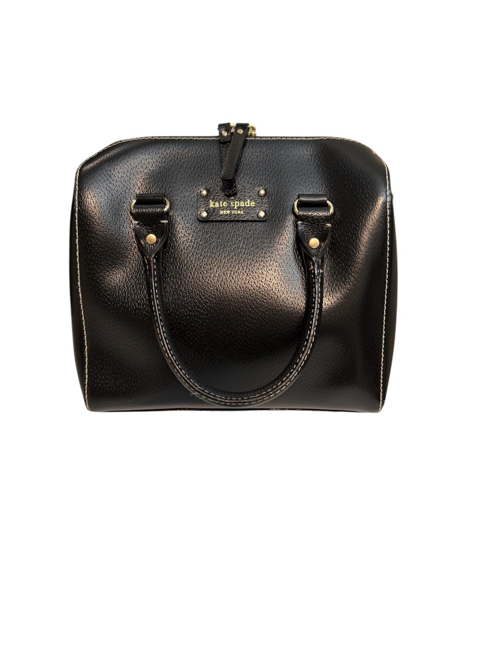 Kate Spade Wellesley Alessa Black Leather Satchel